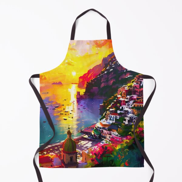 Aperçu de l'œuvre Magie du crépuscule à Positano créée et vendue par AM FineArtPrints.