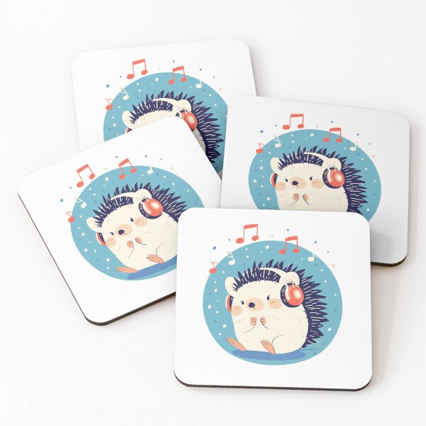 Item preview, Cute Hedgehog Listening to music Loving Hedgehog Animal designed and sold by SMARTKIT  DESIGNAGENCY.