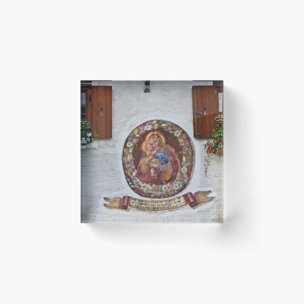 Item preview, Religious mural on the wall Tyrol Austria designed and sold by Elzbieta Fazel.