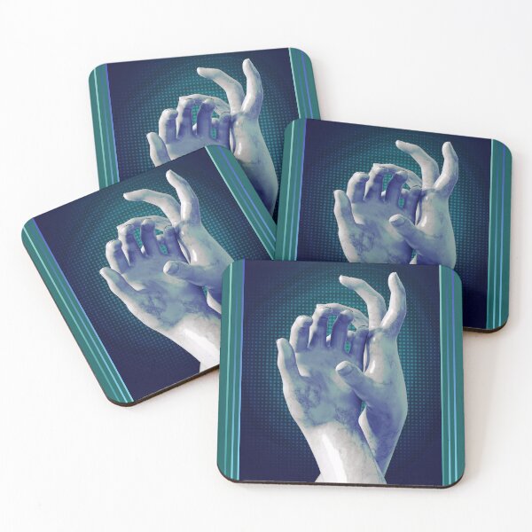 Item preview, Marble hands blue neon designed and sold by AnnArtshock.