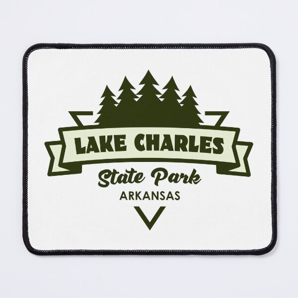 Item preview, Lake Charles State Park Arkansas Trees And Ribbon designed and sold by bivenart.