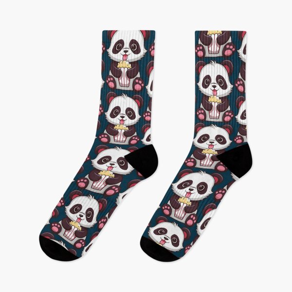 Item preview, Chibi panda eating popcorn designed and sold by DREAMINGROOSTER.