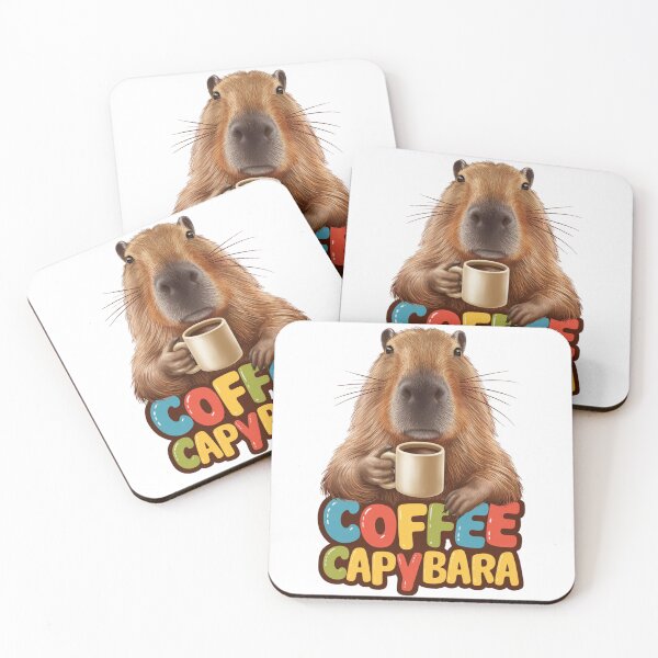 Item preview, Cute Capybara with Coffee designed and sold by vk09.