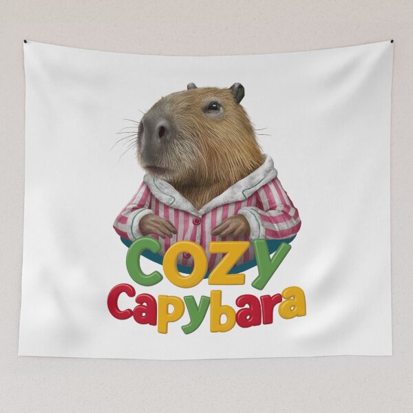 Item preview, Cozy Capybara with Pajamas designed and sold by vk09.