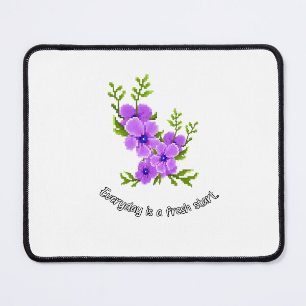 Item preview, Pixel flowers purple, Everyday is a fresh start. designed and sold by AumAway.
