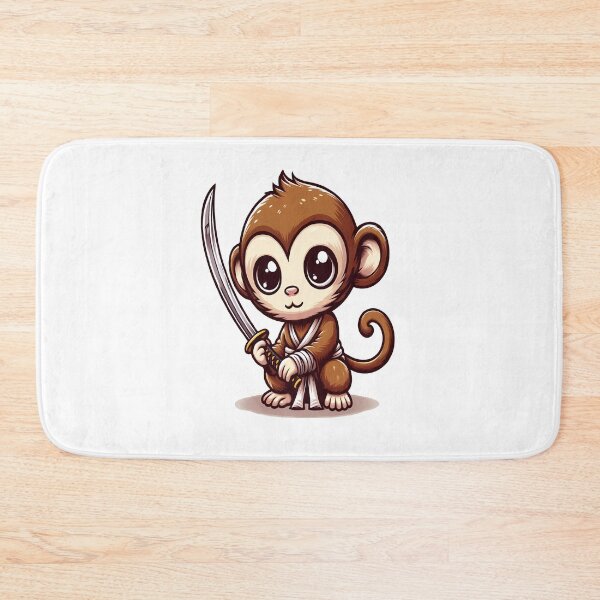 Item preview, cute monkey with katana  designed and sold by Ella_Sketch.