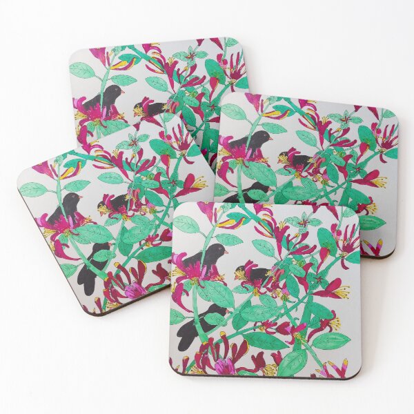 Item preview, Blackbirds in the honeysuckle designed and sold by craft4pellucid.