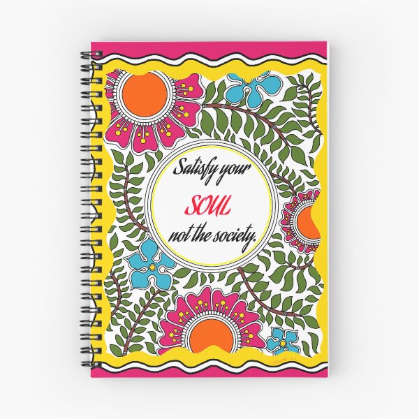 Item preview, Satisfy your soul not the society - self love quote - madhubani painting designed and sold by ShrutiCreates.