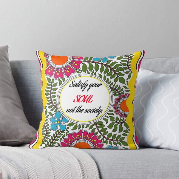 Item preview, Satisfy your soul not the society - self love quote - madhubani painting designed and sold by ShrutiCreates.
