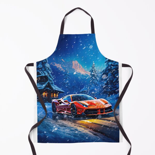 Item preview, Alpine Escape - Exclusive Winter Sportscar Among Snowy Cabin Scenery, Vibrant Artistic designed and sold by RevUpDesign.