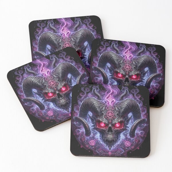 Item preview, Black Satan Skull Horned designed and sold by gazstudio.