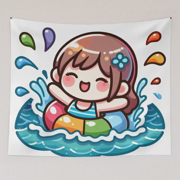 Item preview, Little Girl Swimming - Fantastic designed and sold by Shtex.