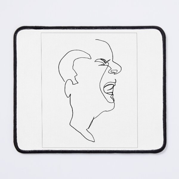 Item preview, Continuous line drawing abstract face #1 black line designed and sold by bravoalpha.