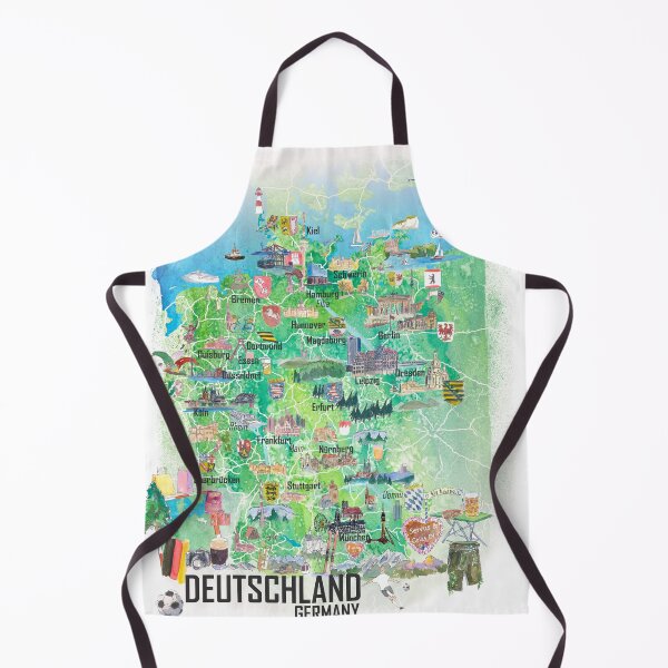 Item preview, Germany Illustrated Travel Map with Cities and Highlights designed and sold by artshop77.