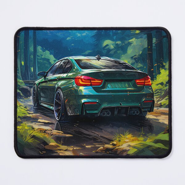 Item preview, Forest Drive Serenity, Green Performance Car Poster, Mountain Trip, Artistic Automotive Illustration designed and sold by RevUpDesign.