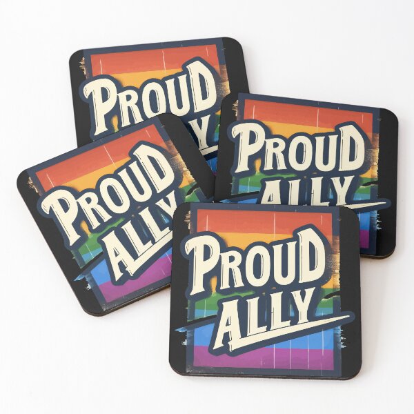 Item preview, Proud Ally Equality LGBTQ Rainbow Flag Pride Vintage designed and sold by TomFrontierArt.
