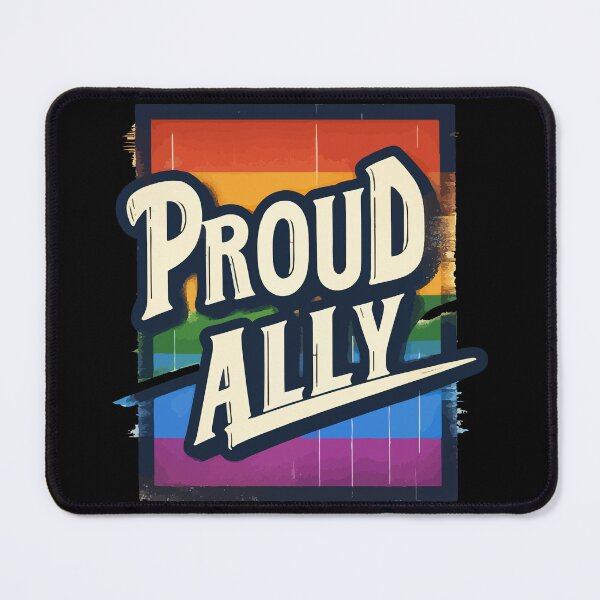Item preview, Proud Ally Equality LGBTQ Rainbow Flag Pride Vintage designed and sold by TomFrontierArt.