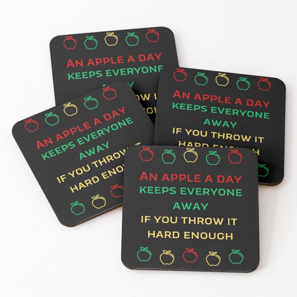 Item preview, An Apple A Day Keeps Everyone Away If You Throw It Hard Enough. Healthy Irony designed and sold by Rebel-Design.