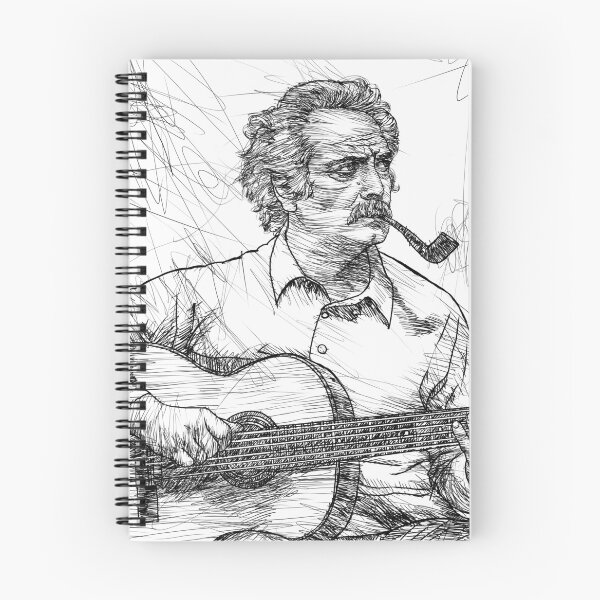 Item preview, GEORGES BRASSENS ink portrait .1 designed and sold by lautir.