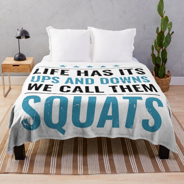 Item preview, Life Has Its Ups And Downs We Call Them Squats, Funny Squat Workout Gym designed and sold by Singhe Design.