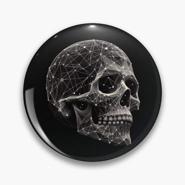 Item preview, Black Geometric Skull designed and sold by gazstudio.