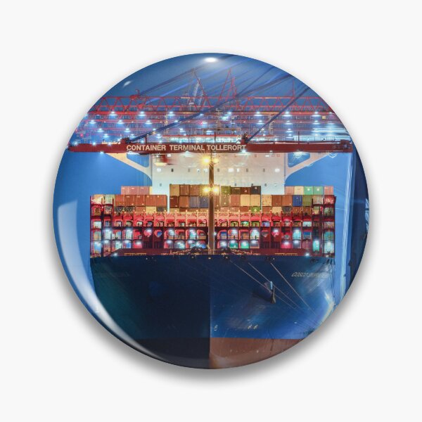 Item preview, Container ship blue designed and sold by KreativFoto.