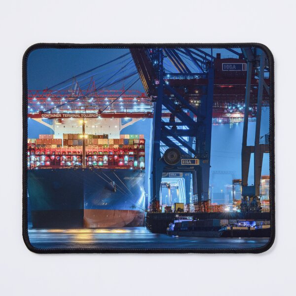 Item preview, Container ship blue designed and sold by KreativFoto.