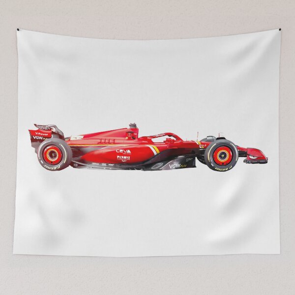 Item preview, Scuderia Ferrari F1 Team car 2024 SF24 drivers Charles Leclerc and Carlos Sainz designed and sold by FormulaGTee1.