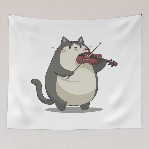 Item preview, Meowsician Violin designed and sold by Angry Swan Designs.