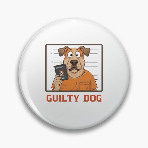 Item preview, Guilty Dog Mugshot designed and sold by Colorful-Garden.