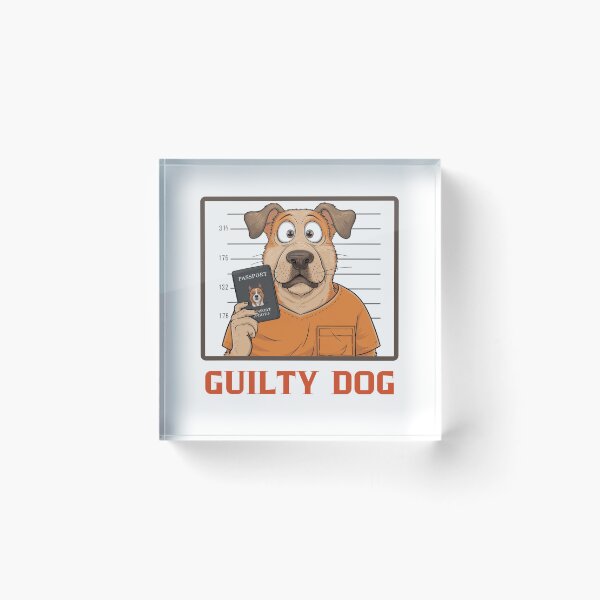 Item preview, Guilty Dog Mugshot designed and sold by Colorful-Garden.