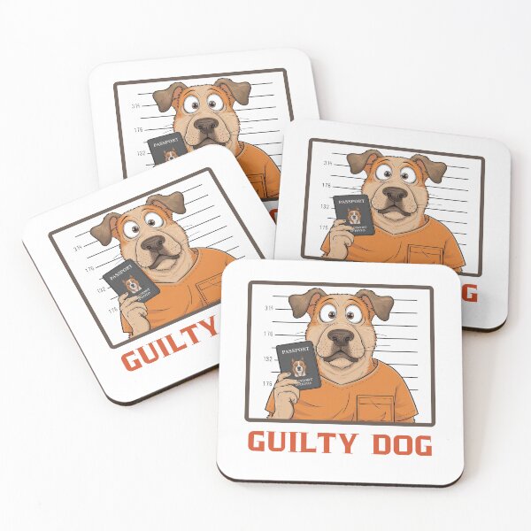 Item preview, Guilty Dog Mugshot designed and sold by Colorful-Garden.