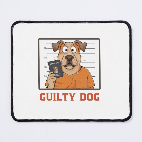 Item preview, Guilty Dog Mugshot designed and sold by Colorful-Garden.
