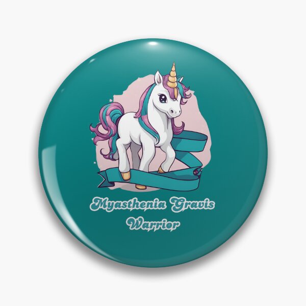 Item preview, Myasthenia Gravis Warrior Unicorn with Teal Ribbon designed and sold by sydney-syder.
