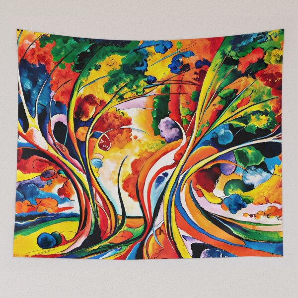 Item preview, Kandinsky Inspired Abstract Trees Swaying In The Wind  designed and sold by Sizani.