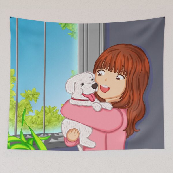 Item preview, cute,chibi, dog, pet, pink, designed and sold by somishii.