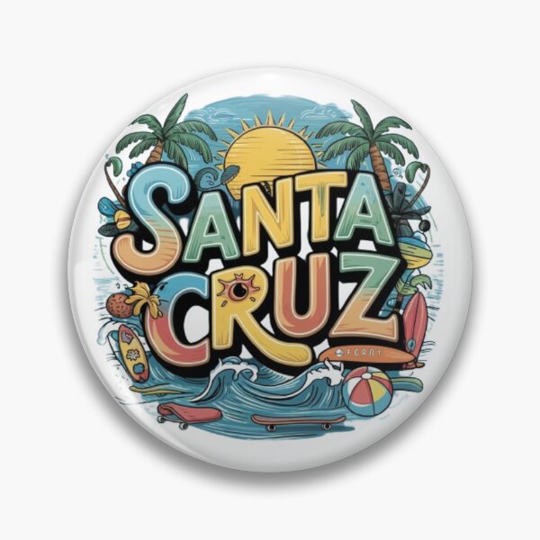 Artikelvorschau, Santa Cruz CA Kalifornien - Retro 70er 80er Jahre Surfer entworfen und verkauft von SztylishDesigns.