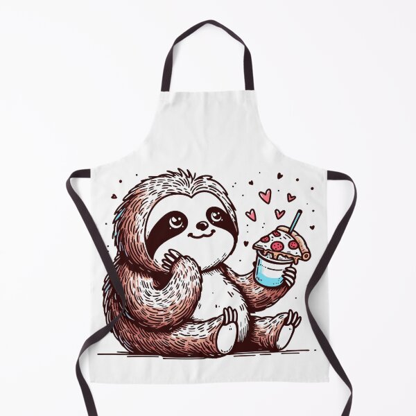 Item preview, Chill Sloth with Pizza and Drink designed and sold by Designowner.