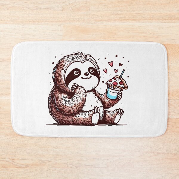 Item preview, Chill Sloth with Pizza and Drink designed and sold by Designowner.