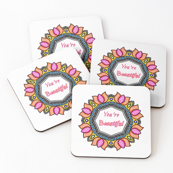 Item preview, You're beautiful- self love sticker - madhubani painting -2024 designed and sold by ShrutiCreates.