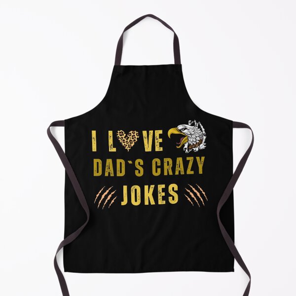 Item preview, I Love Dad`s Crazy Jokes Retro Typographic Eagle Head Clipart Father`s Day Design designed and sold by Raise2Shine.