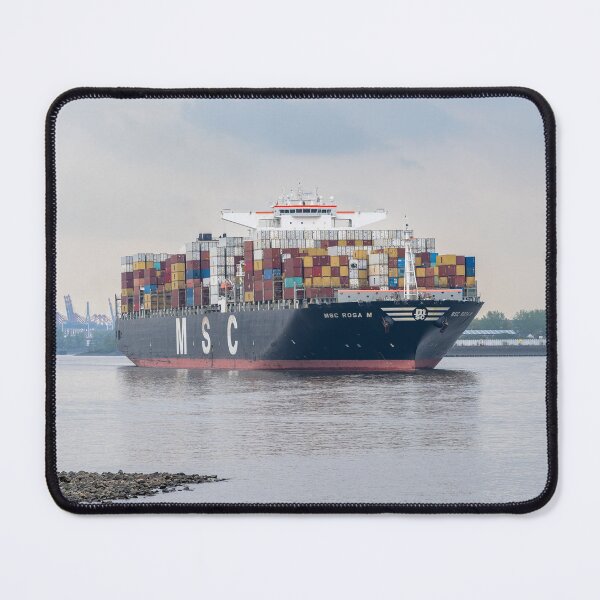 Item preview, Container ship. Black MSC designed and sold by KreativFoto.