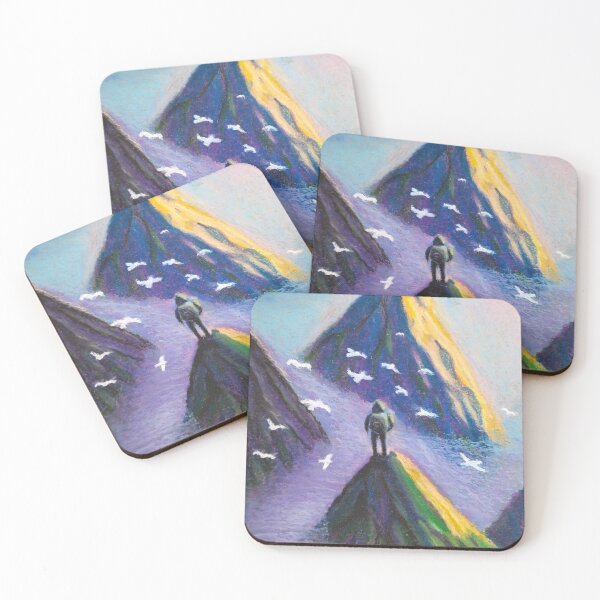 Item preview, Oil Pastel - The Man and the Mountains... designed and sold by Sky-99.