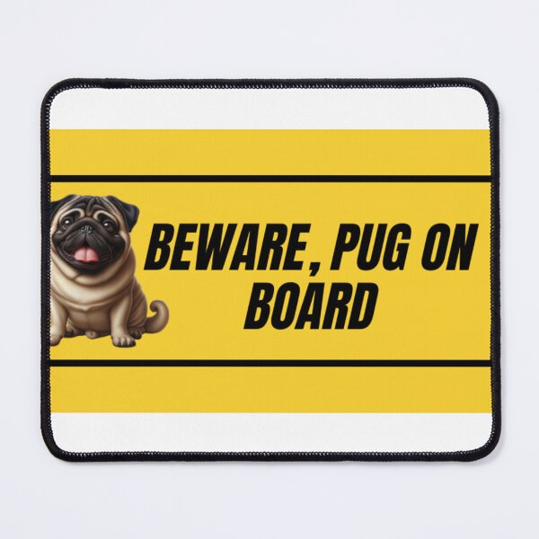 Item preview, pug on board designed and sold by laurazael.
