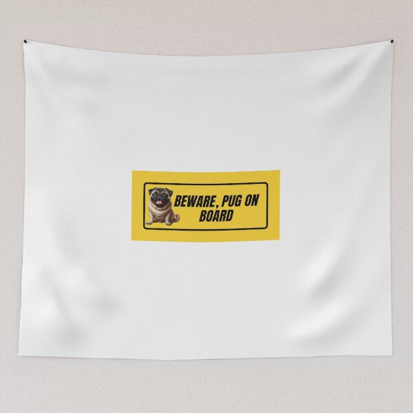 Item preview, pug on board designed and sold by laurazael.