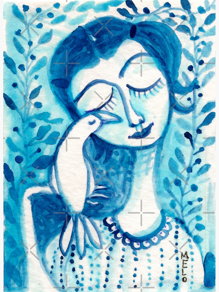 Way To Blue, Bird Woman, Girl Pets, Floral Foliage Meloearth by meloearth