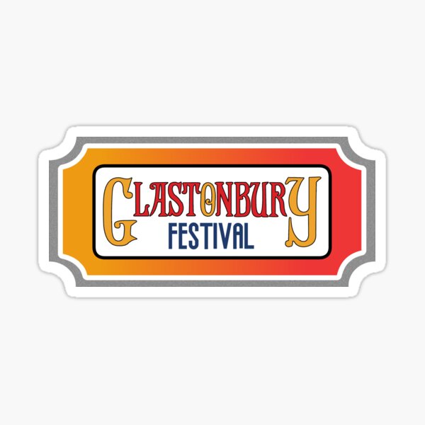 Item preview, Glastonbury Festival Ticket Sticker designed and sold by hollyillustrate.