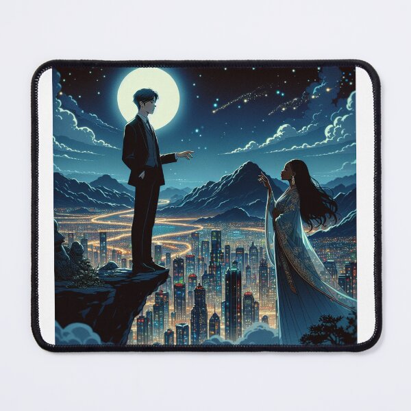 Item preview, dark, night,couple, blue,sky,city, designed and sold by somishii.