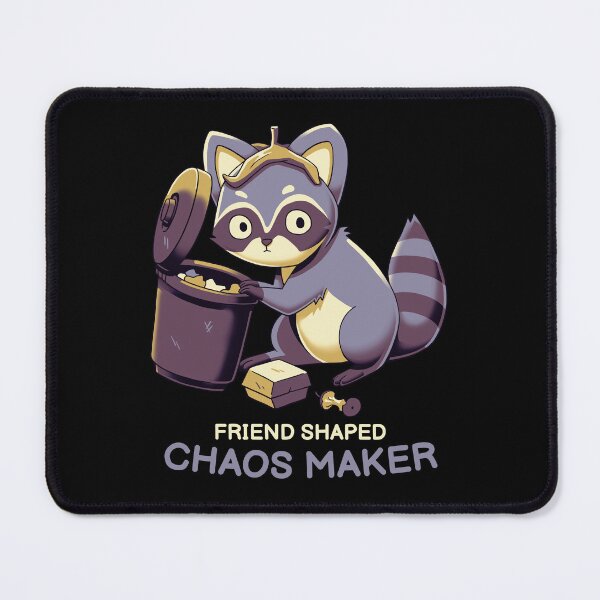 Item preview, Friend shaped chaos maker // Cute raccoon, trash panda designed and sold by Geekydog.