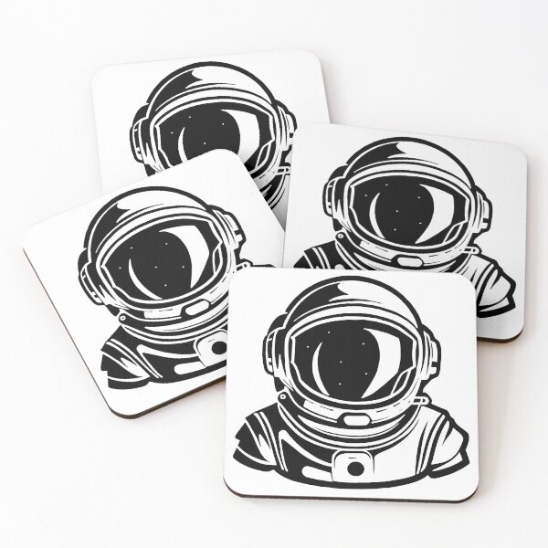 Item preview, Monochrome Astronaut Helmet: Graphic T-Shirt designed and sold by cosmicgoal.